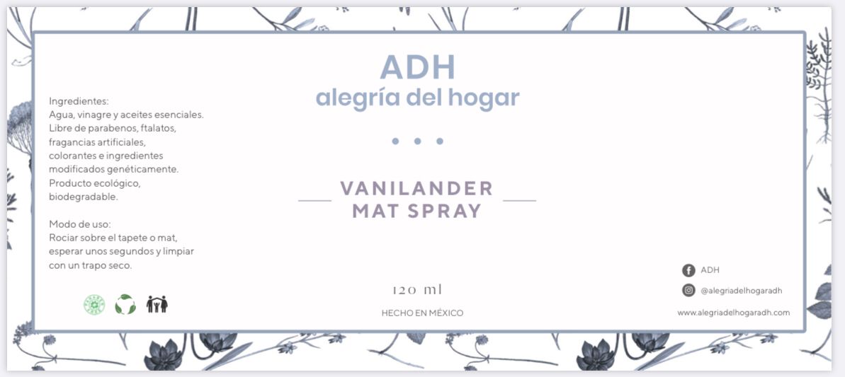 Vanilander Mat Spray - AlegriadelhogaradhVanilander Mat SprayAlegriadelhogaradhDesinfectantes domésticos